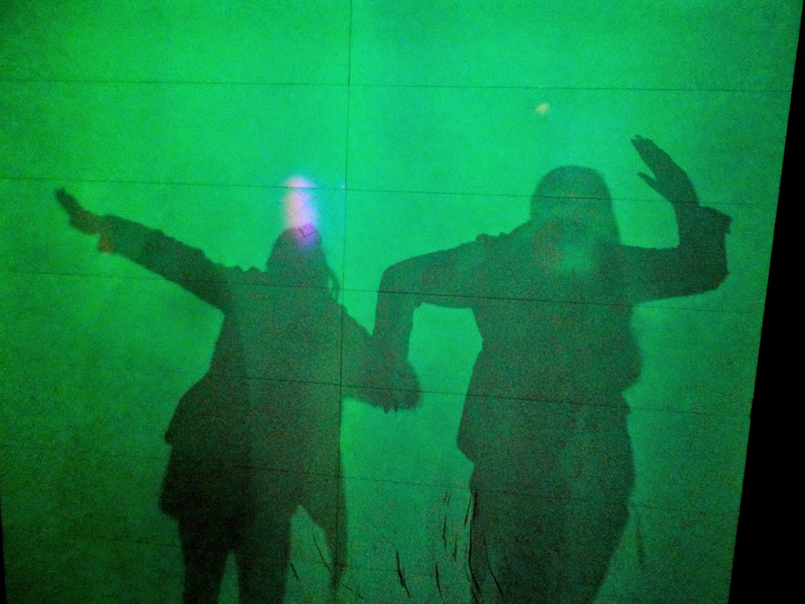 Shadows on the wall in Camera Obscura, Edinburgh