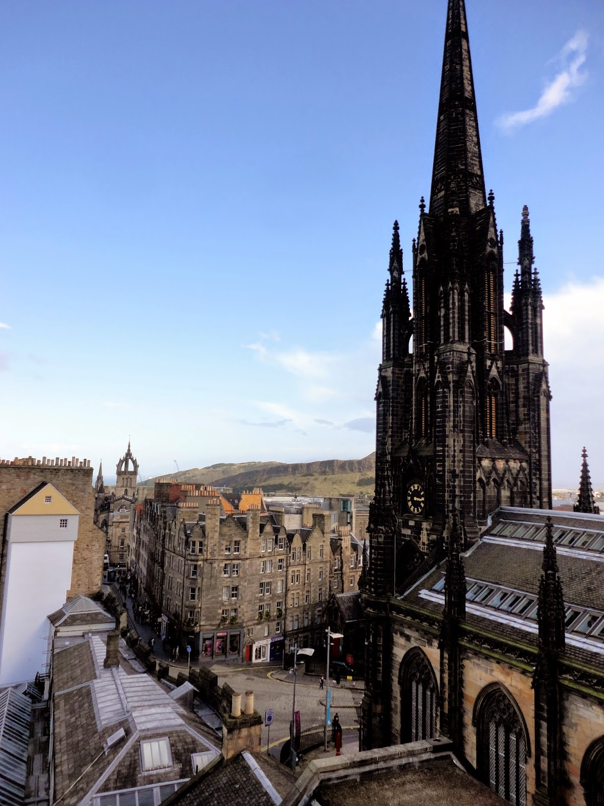 View of The Hub & Royal Mile from Camera Obscura, Edinburgh