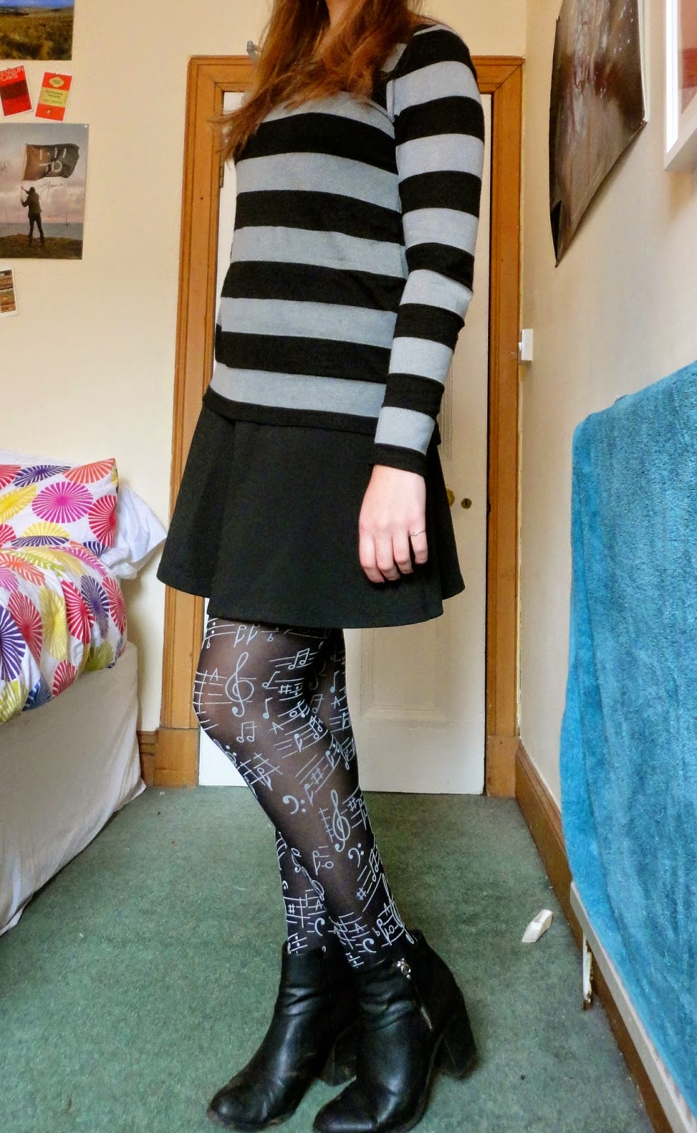 Jumper skirt and clearance tights