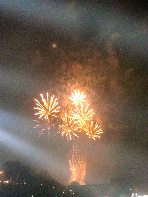 Midnight fireworks at Edinburgh Hogmanay Street Party 2014