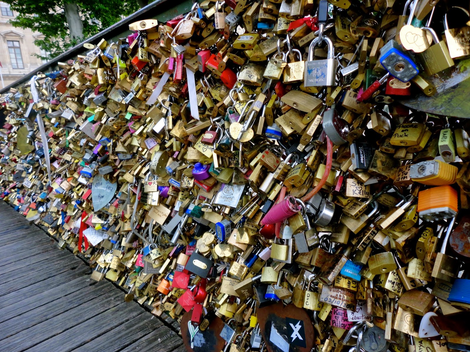 Locks of love bridge, Paris