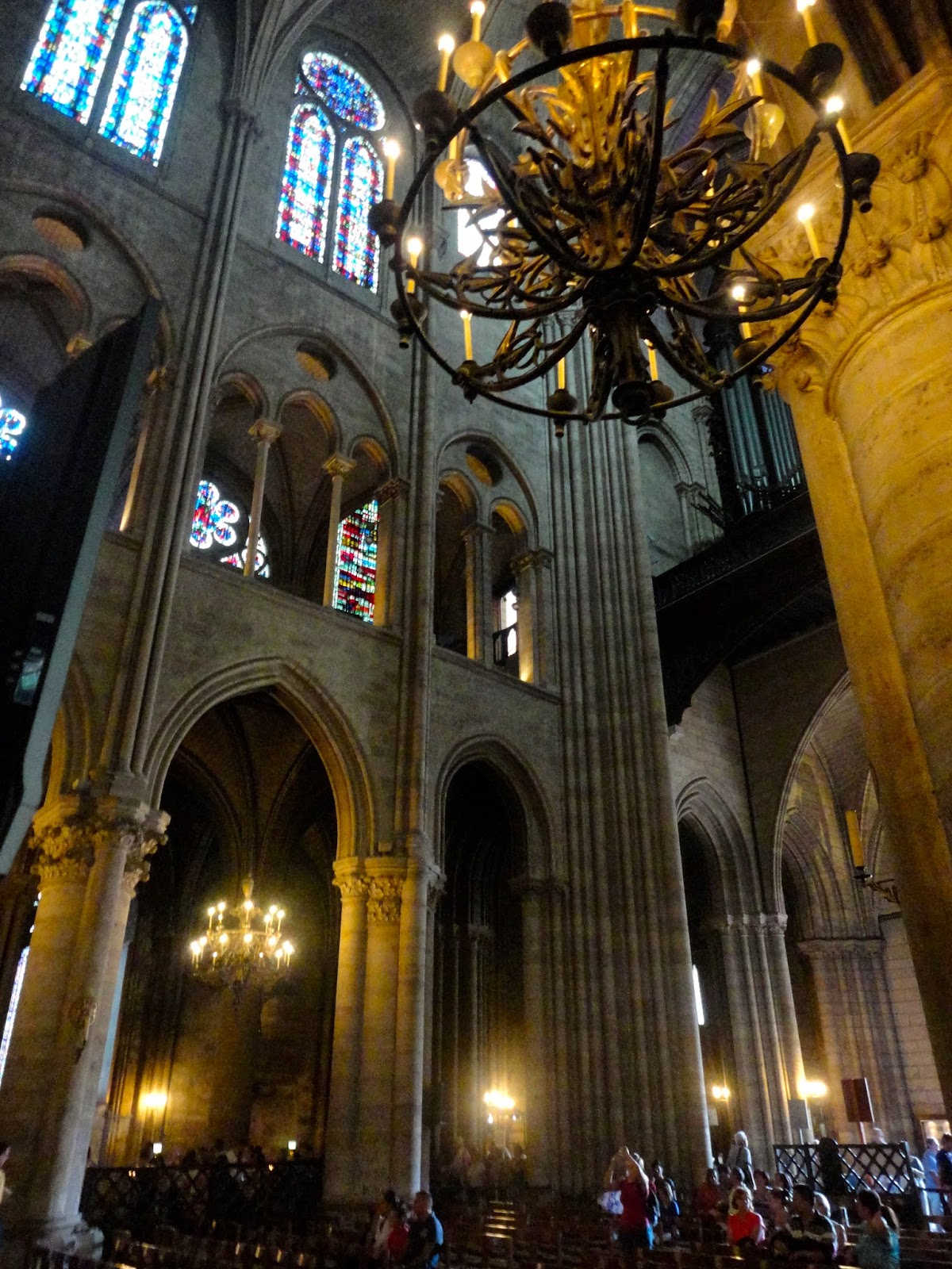 Interior of Notre Dame cathedral, Paris