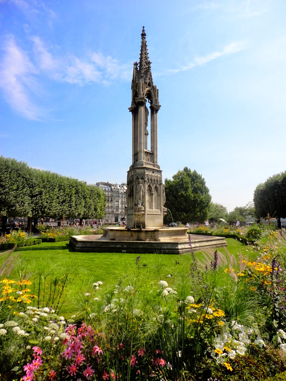 Garden behind Notre Dame Cathedral, Paris