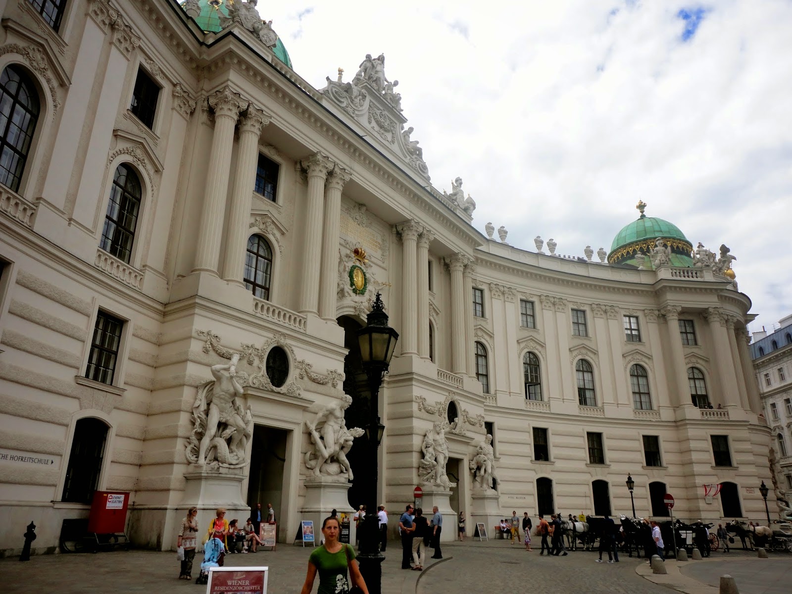 Palace building exterior in Vienna, Austria