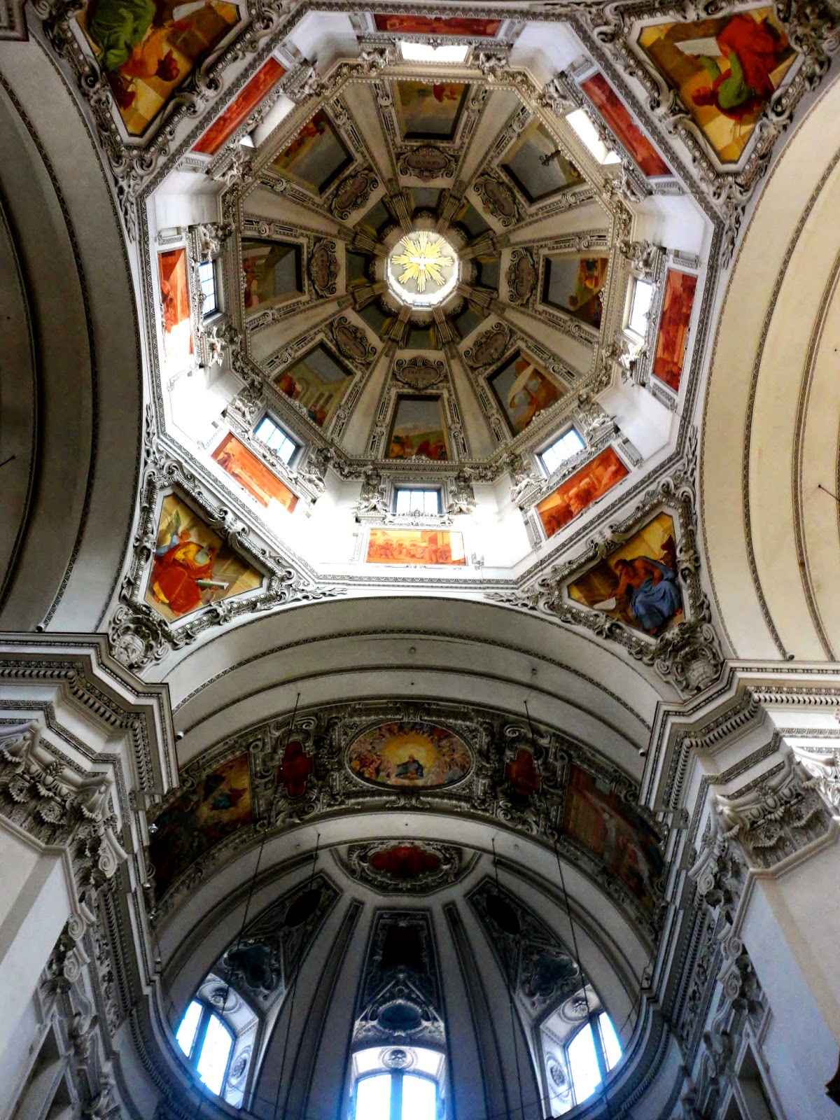 Inside the dome of Salzburg Cathedral, Austria