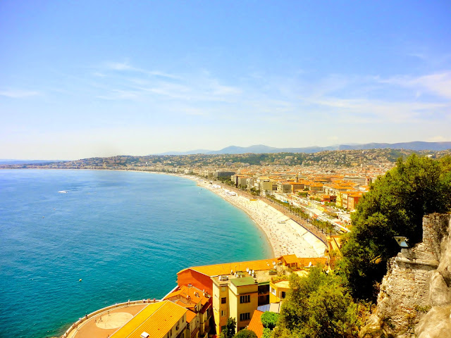 View from Colline de Chateau of Nice, France