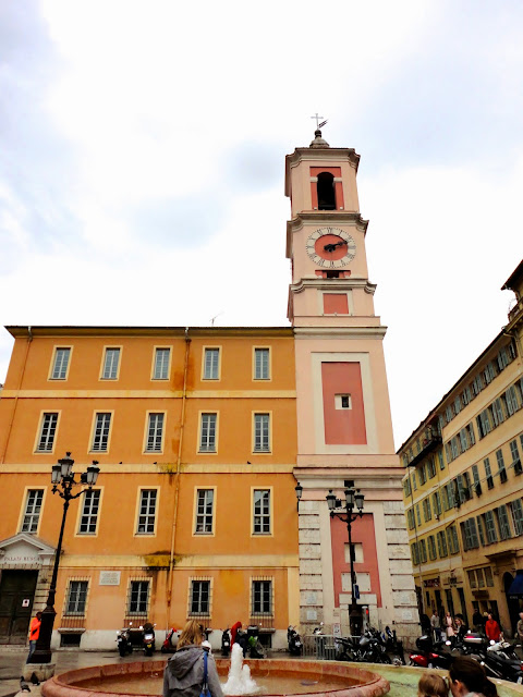 Clock tower in Old Town / Vieux Nice, France
