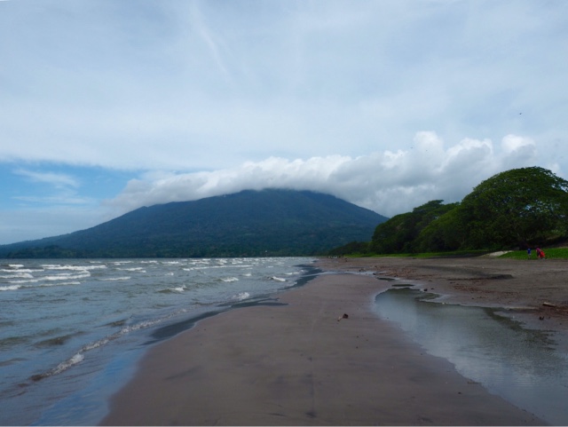 Santo Domingo beach & Maderas volcano on Ometepe Island, Nicaragua 