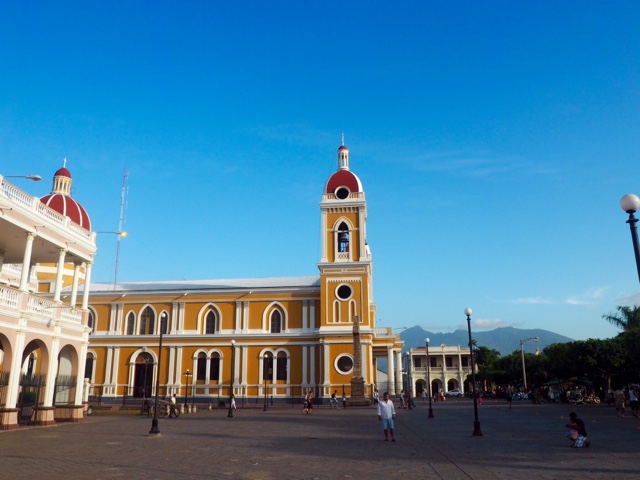 Main square and cathedral of Granada, Nicaragua