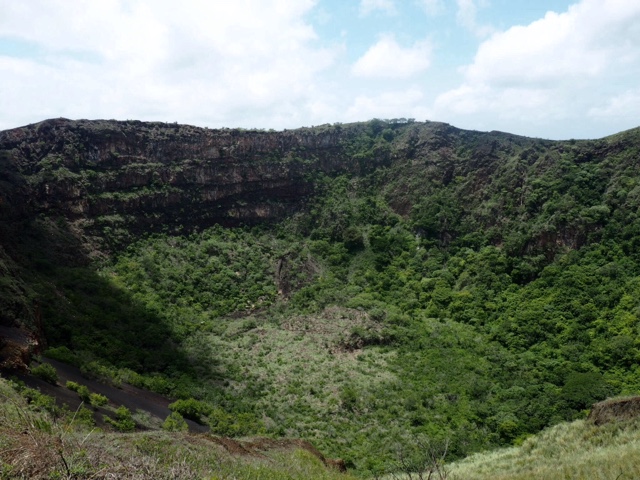 Dormant crater of Masaya volcano near Granada, Nicaragua