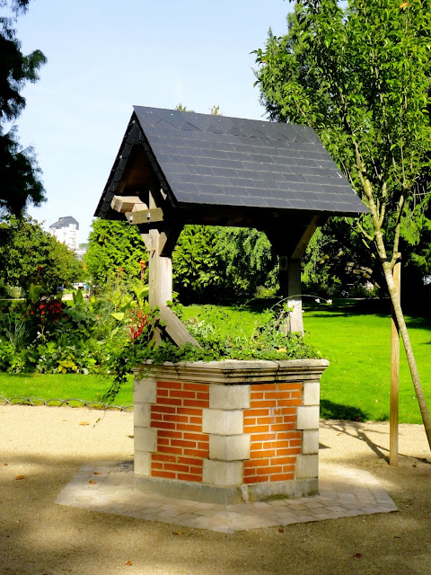 Wishing well in a park in Tours, France