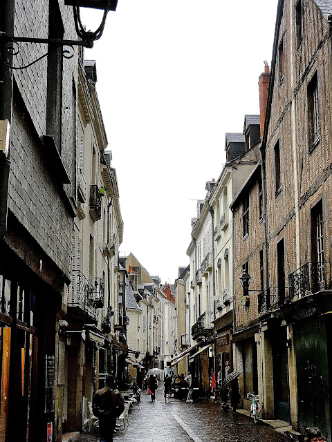 Old fashioned street in Tours, France