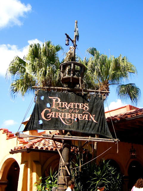 Pirate of the Caribbean sign for ride - Magic Kingdom, Disney World, Florida