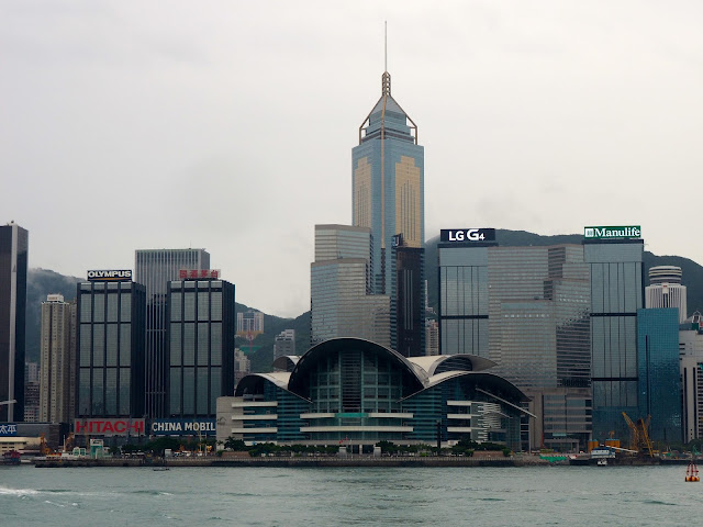 View of Exhibition Centre & Hong Kong skyline from TST, Kowloon