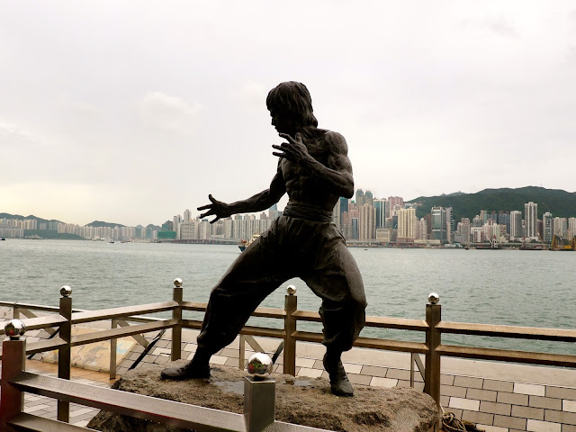Bruce Lee statue on the Avenue of Stars, TST, Kowloon, Hong Kong