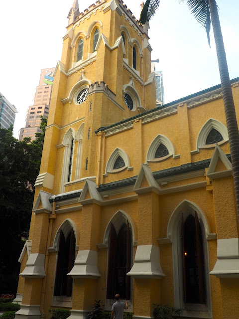 Exterior of St John's Cathedral belltower, Central, Hong Kong