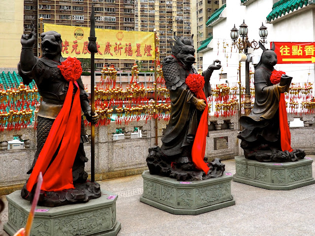 Statues of Chinese zodiac animal signs at Sik Sik Yuen Wong Tai Sin Temple, Hong Kong