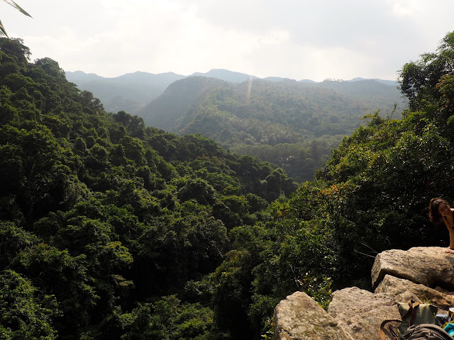 Mountain and forest views from the top of Mirror Pool Cascade, Plover Cove Country Park, New Territories, Hong Kong