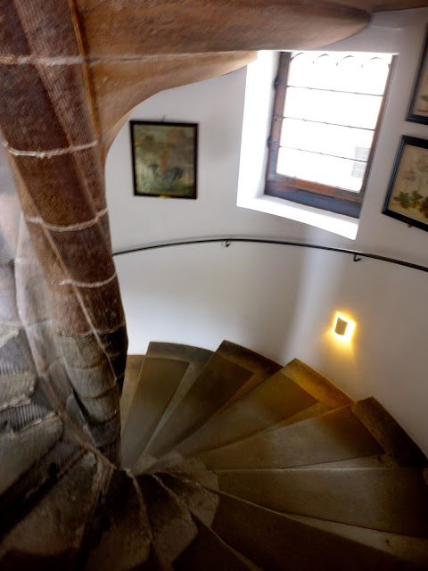 Spiral staircase inside Rosenborg Castle, Copenhagen, Denmark