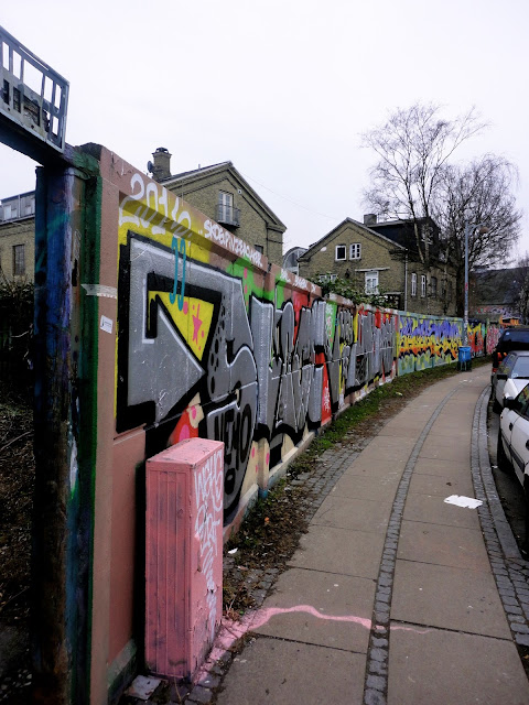Graffiti mural artwork around Christiania, Copenhagen, Denmark