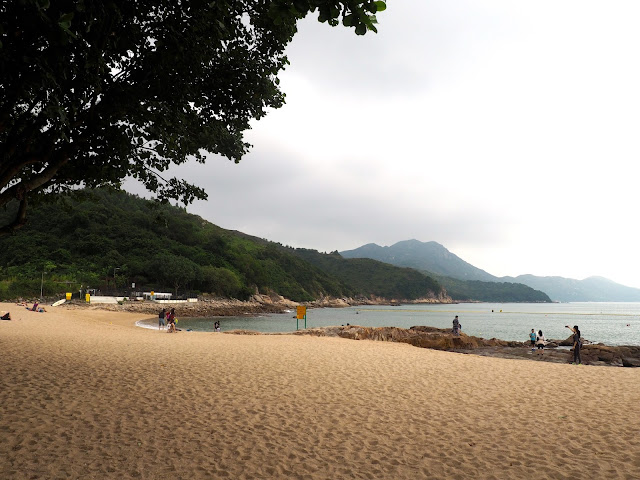 First view of Hung Shing Yeah beach, Lamma Island, Hong Kong