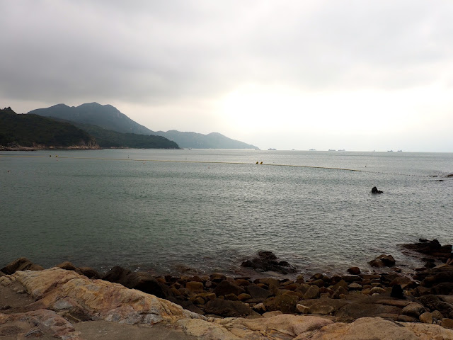 View out to sea from Hung Shing Yeh beach, Lamma Island, Hong Kong