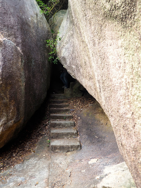 Pathway through rocks near Cheung Po Tsai cave, Cheung Chau Island, Hong Kong