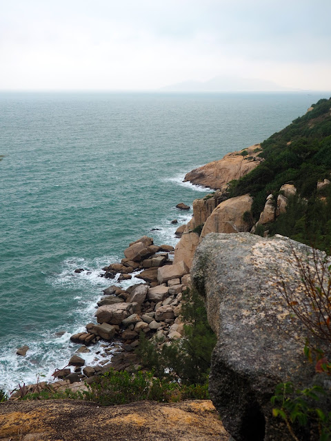 Coastal rock formation on south side of Cheung Chau Island, Hong Kong