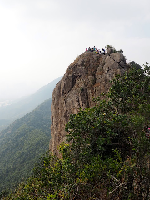 The lion head rock formation of Lion Rock Peak, in New Territories, Hong Kong
