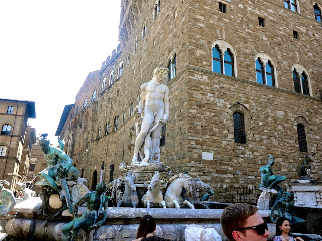 Neptune, god of the sea, statue in the Piazza della Signoria in Florence, Italy