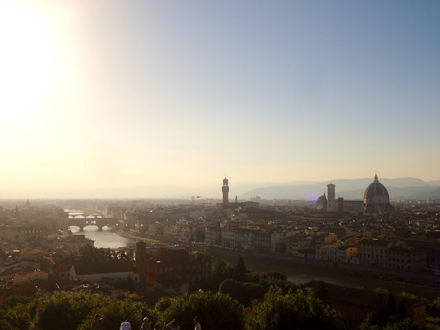 The skyline of Florence, Italy, at sunset