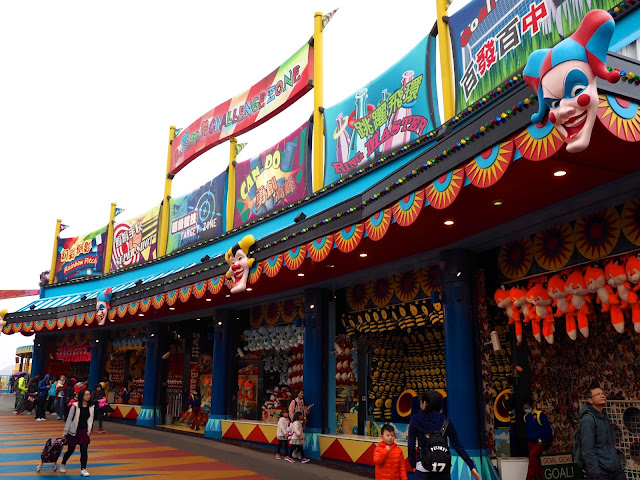 Carnival fairground games in Thrill Mountain, Ocean Park, Hong Kong