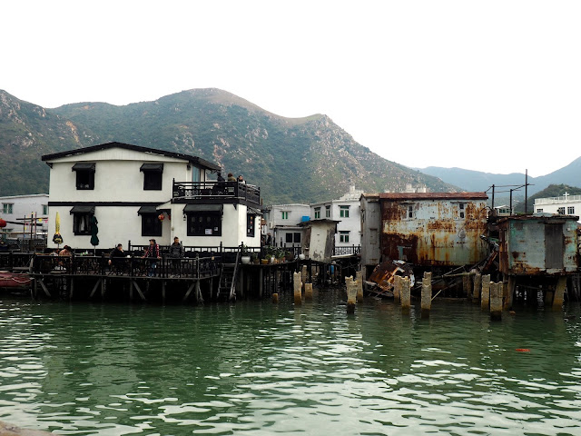 Stilt houses on the water in Tai O fishing village, Lantau Island, Hong Kong