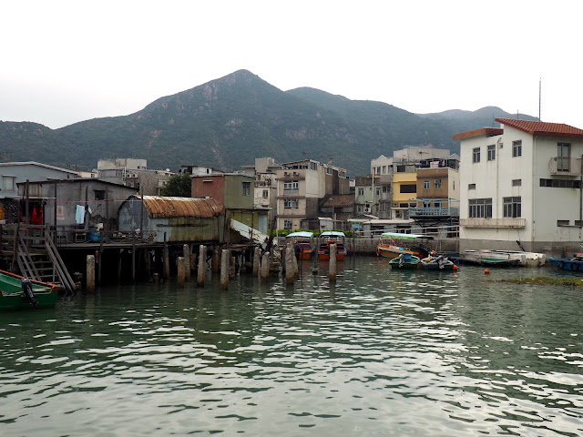 Stilt houses on the water in Tai O fishing village, Lantau Island, Hong Kong