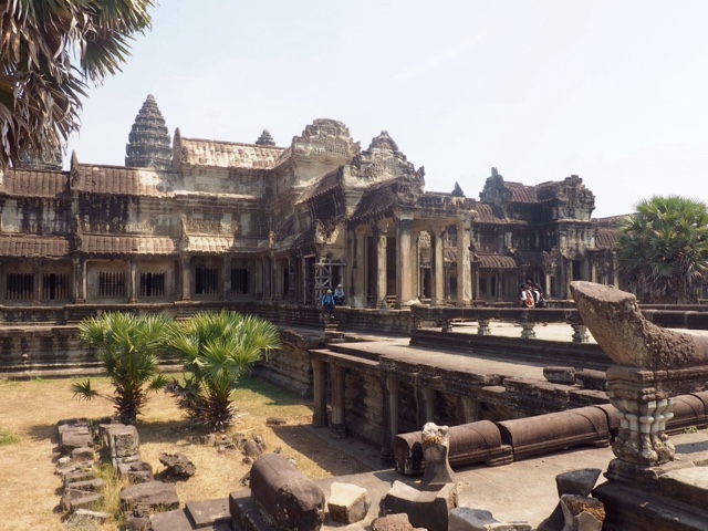 Entrance to Angkor Wat temple, Cambodia