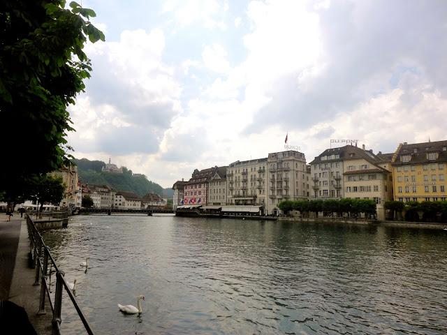 The River Reuss passing through Lucerne, Switzerland