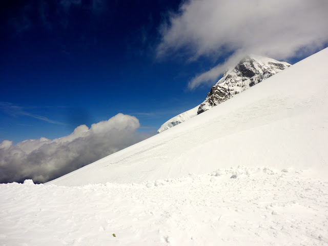Snowy scenery at the top of Jungfrau, Switzerland