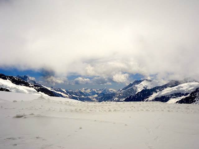 Snowy scene at the top of Jungfrau, Switzerland