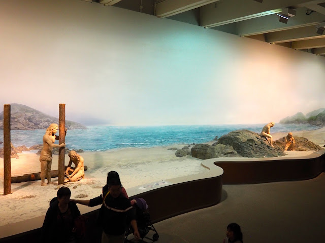 Prehistoric people exhibit in the Hong Kong Museum of History