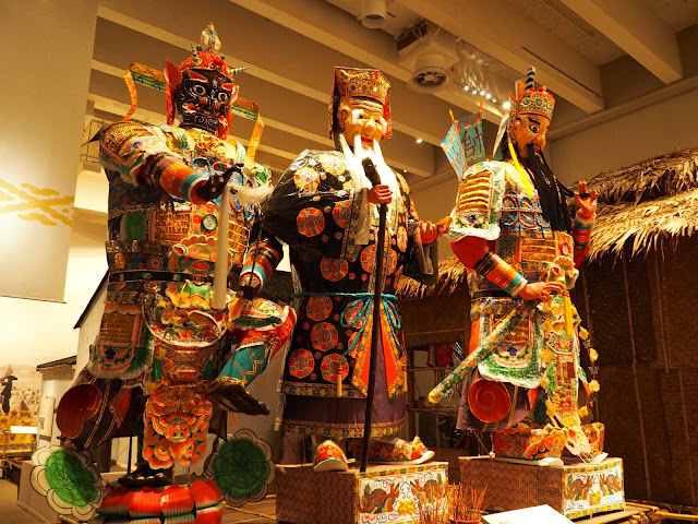 Giant theatre puppet figures in the traditions exhibit of the Hong Kong Museum of History