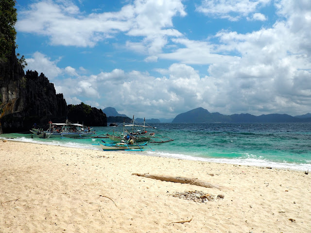 Beach at Shimizu Island on Tour A around Bacuit Bay, El Nido, Palawan, Philippines