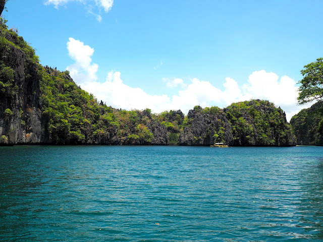 Inside Big Lagoon on Tour A around Bacuit Bay, El Nido, Palawan, Philippines