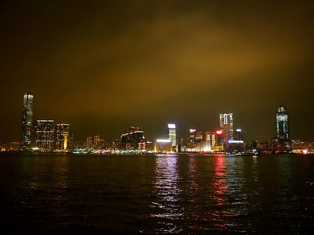 View of Tsim Sha Tsui, Kowloon, at night, from Tamar Park, Admiralty, Hong Kong