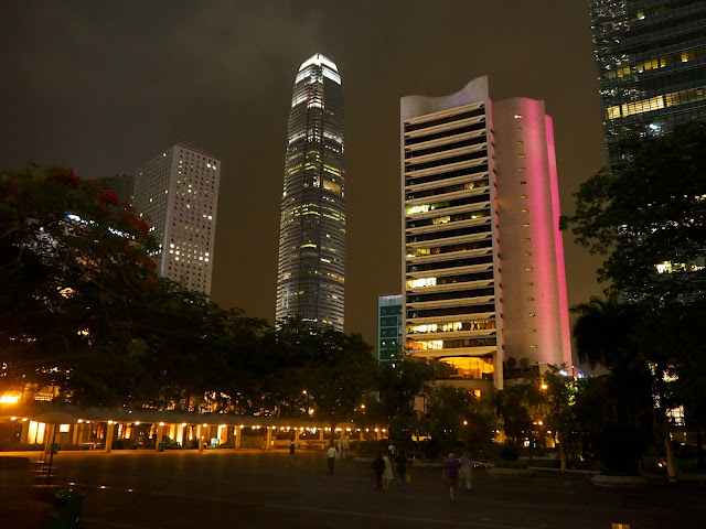 IFC and Hong Kong Club Building at night, Central, Hong Kong