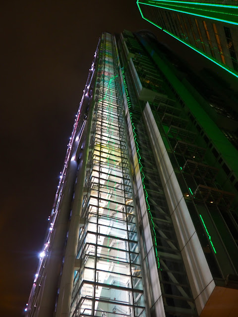 HSBC Building at night, Central, Hong Kong