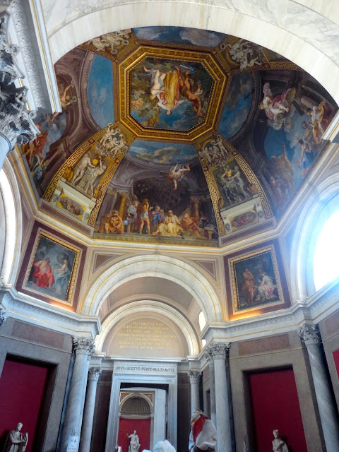 Ceiling fresco inside the Vatican, Rome, Italy
