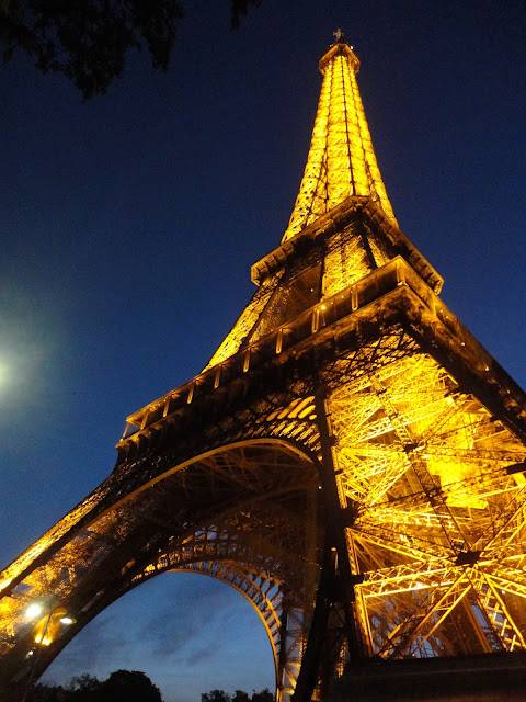 Eiffel Tower lights at night, Paris