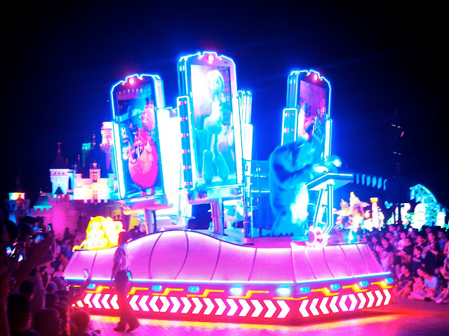 Monsters Inc float in the Paint the Night parade