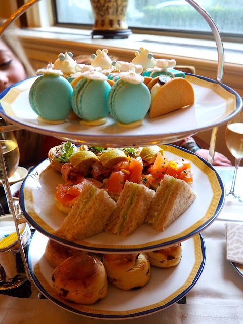 Afternoon Tea tier of food in The Peninsula, Hong Kong