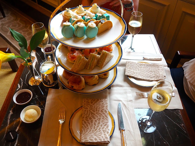 Afternoon tea with champagne served at The Peninsula, Hong Kong